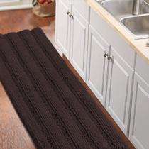 Tapete Bathroom Runner Turquesa Chenille Extra Long 150x50cm