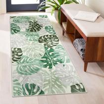 Tapete Bathroom Runner Wonnitar Monstera Leaf 2x4.3 verde