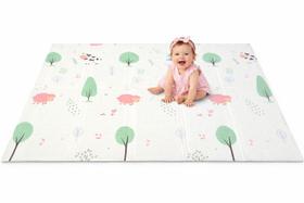 Tapete Bebê Dobrável Dupla Face Impermeável 10mm Espessura Tapete Infantil Educativo Antiderrapante