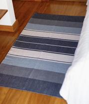 Tapete Beira Cama Listrado Azul 0,90x1,50 Tapete Beira Cama Listrado Azul 0,90x1,50