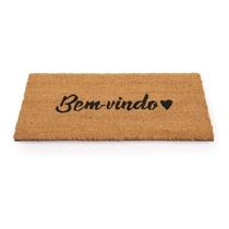 Tapete Bem Vindo Fibra De Coco Capacho Entrada 60 X 33 Cm Comprimento 60 Cm Cor Marromclaro