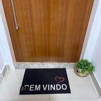 Tapete bem vindo rozac estampado tam 40x60cm