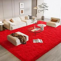 Tapete BENRON 203x254 cm Vermelho Soft Fluffy Lavável à Máquina