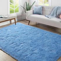 Tapete BENRON azul claro Fluffy Soft Plush 122x183 cm