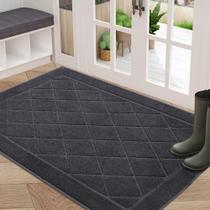 Tapete BEQHAUSE Capturador de Sujeira Antiderrapante 81x122 cm Cinza Escuro Tapete BEQHAUSE Capturador de Sujeira Antiderrapante 81x122 cm Cinza Escuro