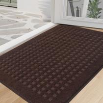 Tapete BEQHAUSE Indoor Waffle Door Tapete 81x122 cm marrom escuro