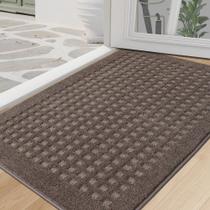 Tapete BEQHAUSE Waffle Indoor Door Tapete 81x122 cm marrom
