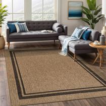 Tapete Beverly 183x274 cm Borda de Juta para Uso Interno e Externo Tapete Beverly 183x274 cm Borda de Juta para Uso Interno e Externo
