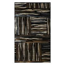 Tapete Black Listras Modernas 100x140cm Luxuoso Alto Padrão