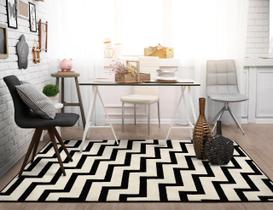 Tapete Black White 04/88 Linhas 1,50x2,00m São Carlos Tapete Black White 04/88 Linhas 1,50x2,00m São Carlos