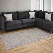 Tapete Bodrun 200x300cm Sala Quarto Tecido Geométrico Bege