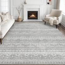 Tapete Boho Neutro Cinza Macio Lavável Tortania 7x2,7 m Tapete Boho Neutro Cinza Macio Lavável Tortania 7x2,7 m
