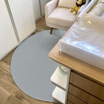 Tapete Boho Redondo Ø140cm Cinza Claro - Antiderrapante