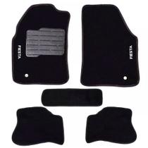 Tapete Bordado Ford New Fiesta Sedan Hatch Mexicano 5 Peças