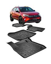 Tapete Borracha alta proteção Bandeja Vw Nivus 2020 2021 2022 2023 2024 2025 borda alta