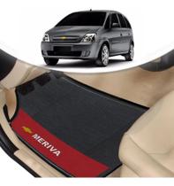 Tapete Borracha Automotivo Gm Meriva Lado Vermelho 4 Pçs