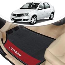 Tapete Borracha Automotivo Renault Logan Lado Vermelho