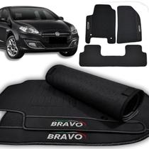 Tapete Borracha Bravo 2010 a 2016 Com Traseiro Inteiriço Premium Sob Medida Preto