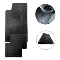 Tapete Borracha Carro Universal Preto 4 Peças - CARFLOOR