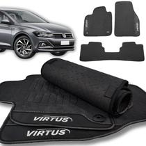 Tapete Borracha Carro Virtus 2017 2018 2019 2020 2021 2022 2023 2024 2025 26 Traseiro Inteiriço Cor Preta