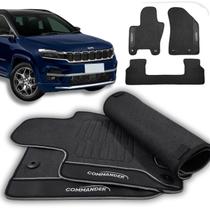Tapete Borracha Commander 2023 2024 2025 Com Traseiro Inteiriço Bordado Luxo Cobertura Total Para Carro