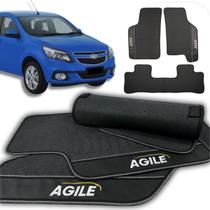 Tapete Borracha cor preto Agile 2009 a 2016 Borracha Com Traseiro Inteiriço