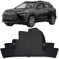 Tapete Borracha Corolla Cross 2021 à 2025 Preto Pvc Logo Bordado Jogo 3 Peças Personalizado Wave Tapete Borracha Corolla Cross 2021 à 2025 Preto Pvc Logo Bordado Jogo 3 Peças Personalizado Wave