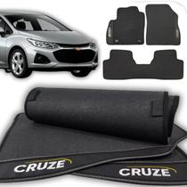 Tapete Borracha Cruze 2018 Assessórios Carro Com Traseiro Inteiriço Preto 3 peças Impermeável Tapete Borracha Cruze 2018 Assessórios Carro Com Traseiro Inteiriço Preto 3 peças Impermeável