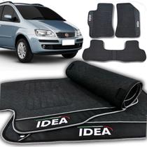 Tapete Borracha Idea 2006 2007 2008 a 2011 Hatch Sedan Com Traseiro Inteiriço preto