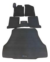 Tapete Borracha Kit Voyage C/ Tras.inteiriço + Porta-malas Preto Fosco