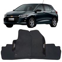 Tapete Borracha Onix 2020 à 2025 Preto Pvc Logo Bordado Jogo 3 Peças Ecotap W7332 Automotivo Wave