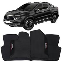 Tapete Borracha Toro 2016 à 2025 Preto Pvc Logo Bordado Jogo 3 Peças Ecotap W2950 Automotivo Wave