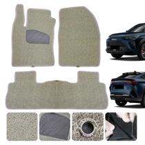 Tapete Borracha vinílica Carro Haval H6 2024 2025 2026 Cor Bege Linha Premium 3 pçs Sob Medida Ouro