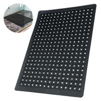 Tapete Box Antiderrapante Banheiro Borracha Preto 30cm x 42cm