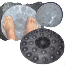 Tapete Box Antiderrapante de Silicone para Banheiro com Ventosa Massageador de Pés Limpeza Suave Macio Seguro