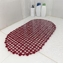 Tapete box banheiro antiderrapante com ventosas rosa pink 61x33cm Tapete box banheiro antiderrapante com ventosas rosa pink 61x33cm