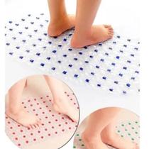 Tapete Box Chuveiro Antiderrapante Chao Banho Banheiro Grande Pvc Ventosas Higienico Massagem
