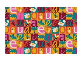 Tapete Brisa Infantil 100cm x 130cm Vogais Kapazi
