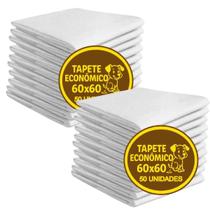 Tapete Cachorro Economico 60x60 50un - Kit com 2 pacotes Tapete Cachorro Economico 60x60 50un - Kit com 2 pacotes