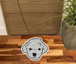 Tapete cachorro puldo, formato de pet, tapetes para decoração de quarto sala.