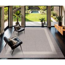 Tapete CAMILSON 274x366 cm Impermeável para Área Externa Cinza com Branco Tapete CAMILSON 274x366 cm Impermeável para Área Externa Cinza com Branco