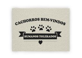 Tapete capacho 90x120cm personalizado CACHORROS BEM VINDOS