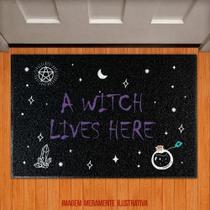 Tapete Capacho - A Witch Lives Here Bruxa Vive Aqui