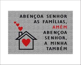 Tapete Capacho Abençoa Senhor as Famílias Amém Tapete Capacho Abençoa Senhor as Famílias Amém