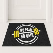 Tapete Capacho Academia No Pain No Gain 60x40 Exercicios Lar