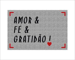 Tapete Capacho Amor Fé Gratidão Tapete Capacho Amor Fé Gratidão