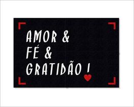 Tapete Capacho Amor Fé Gratidão