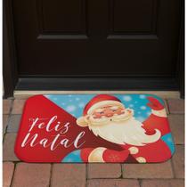 Tapete Capacho Antiderrapante Vermelho Feliz Natal Fofinho 34x60cm C719 Tapete Capacho Antiderrapante Vermelho Feliz Natal Fofinho 34x60cm C719