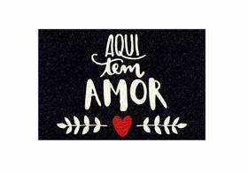 Tapete Capacho, Aqui tem Amor 60x40 cm