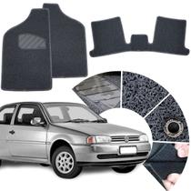 Tapete Capacho automotivo carro Gol G1 Quadrado Com Traseiro Inteirço Premium 3 peças Cor Grafite